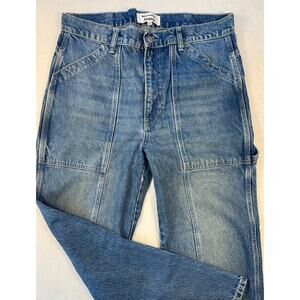 Reformation Denim Kealy Carpenter Utility Jeans 30 High Rise Relaxed Straight